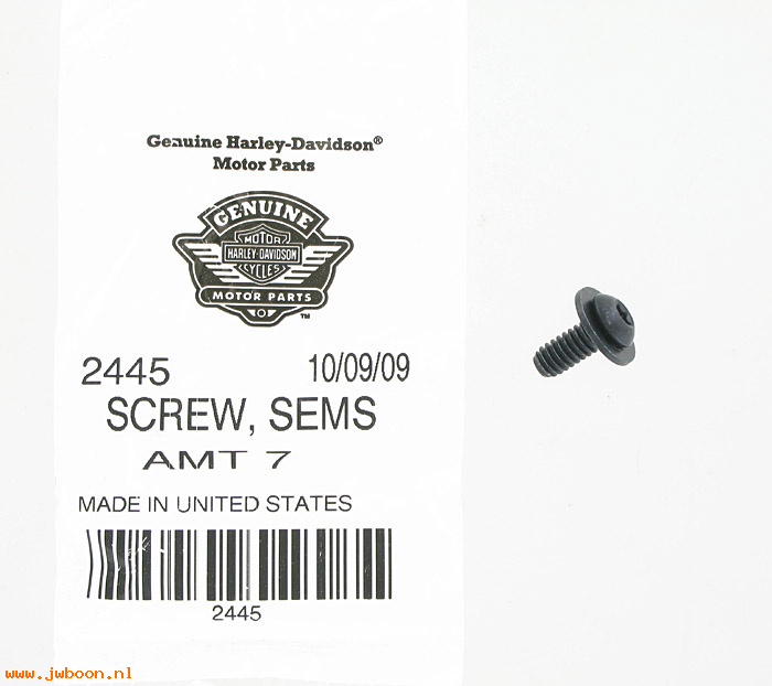       2445 (    2445): Screw, 1/4"-20 x 9/16" Torx button head-sems-NOS-Buell, Sportster