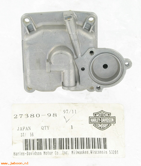   27380-98 (27380-98 / 27287-98): Float chamber - NOS - Big Twins '99.  Sportster, XL 1200S '98-'03