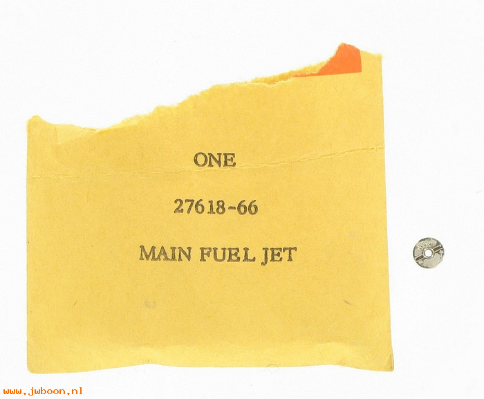   27618-66 (27618-66): Main jet  .055" - NOS - FL,FLH 67-70, Shovelhead. XLH,XLCH 66-71