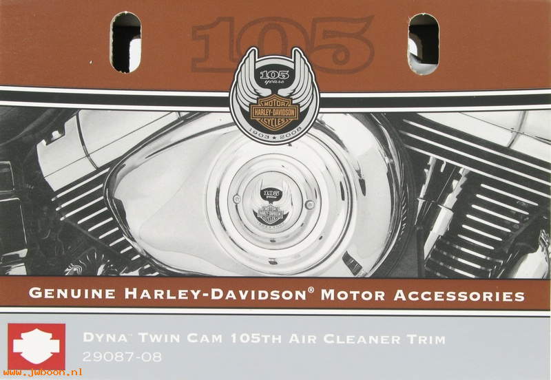   29087-08 (29087-08): Air cleaner trim - 105th Anniversary collection - NOS-FXD '08-
