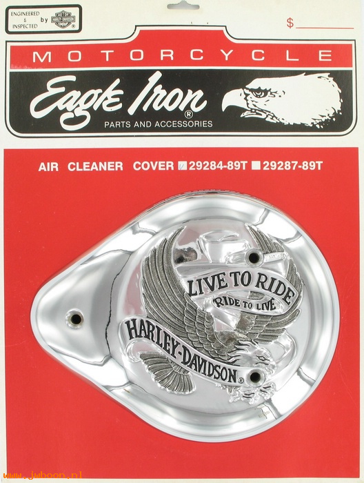   29284-89T (29284-89T): Cover,tear drop air cleaner "Live to Ride"-NOS-XL 88- 1340cc 90-