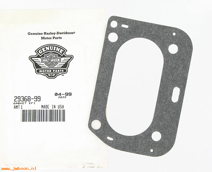  29368-99 (29368-99): Gasket - induction module to backplate - Touring 99-01, EFI - NOS