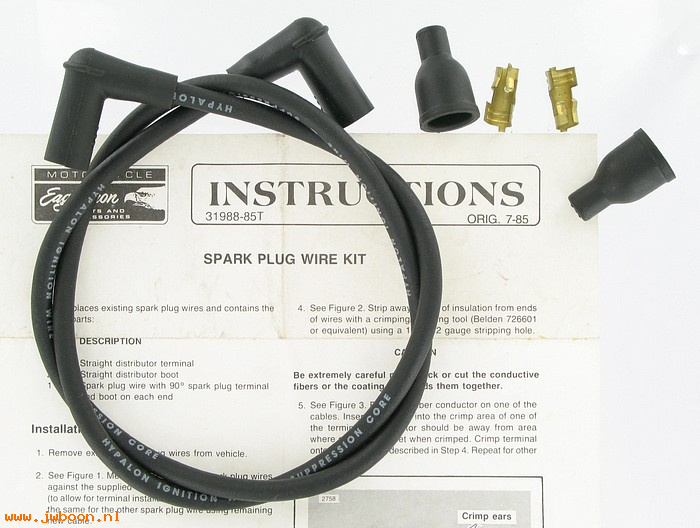   31988-85T (31988-85T /94707-85T): Ignition wire kit, 36" "Eagle Iron" - NOS - XL,Touring,FL,FX,FXST