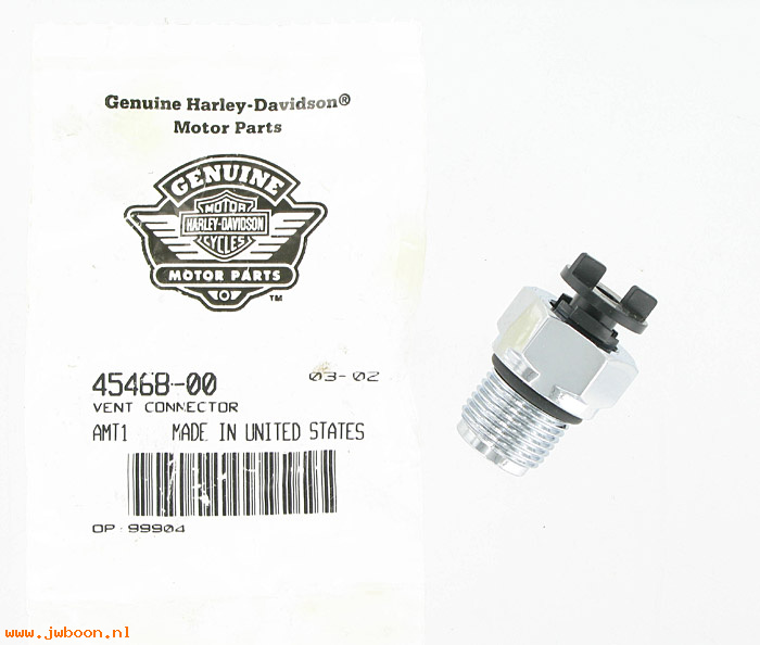   45468-00 (45468-00): Vent line connector - NOS - Softail '00-