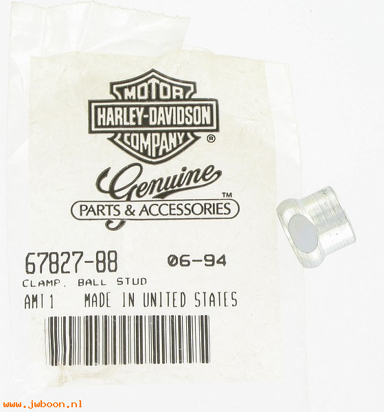   67827-88 (67827-88): Clamp - ball stud - NOS - Sportster XL, FXST, FXD, FXR '88-'94