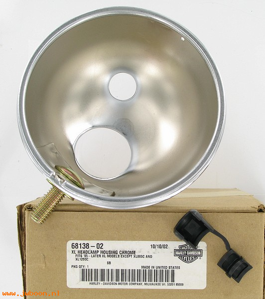   68138-02 (68138-02 / 68139-02): Headlamp housing - NOS - Sportster XL '95-'05, except Custom
