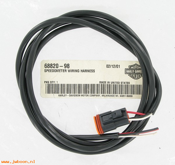   68820-98 (68820-98): Wire harness - speedometer - NOS - XL, FXD '98-'03. Softail 1999