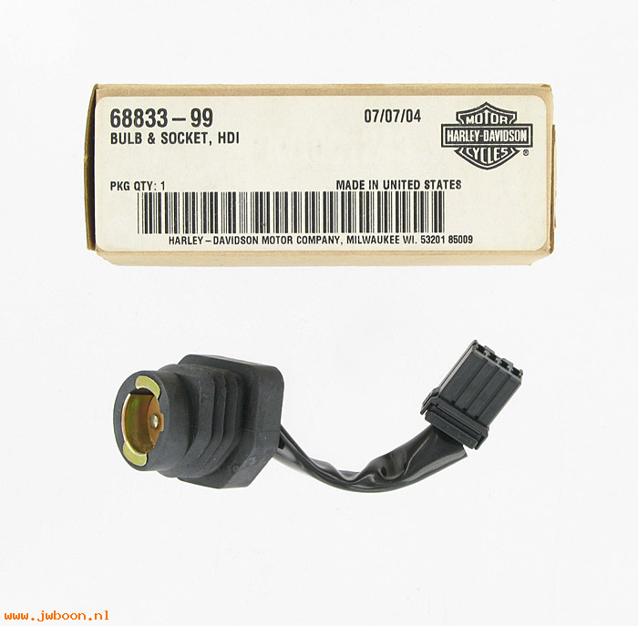   68833-99 (68833-99): Bulb socket  HDI - NOS - XL, FXD, Dyna, Softail, Touring '99-'03