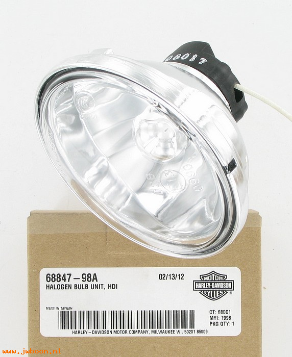   68847-98A (68847-98A): Halogen bulb unit, passing lamp - NOS - Touring, Softail