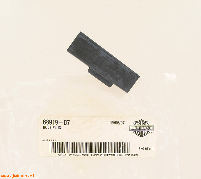   68919-07 (68919-07): Hole plug - use without antenna module - NOS - Sportster XL's