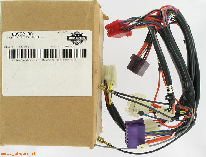   69552-89 (69552-89): Wiring harness, front section - NOS - FLHTP '89-'93, Police