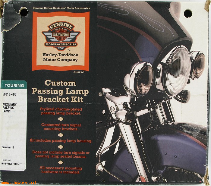   69818-06 (69818-06): Custom auxiliary lighting bracket kit -NOS- Street Glide FLHX 06-