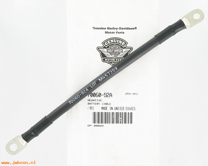   70060-92A (70060-92A): Cable - battery ground - NOS - Softail 91-04. FXR 91-94