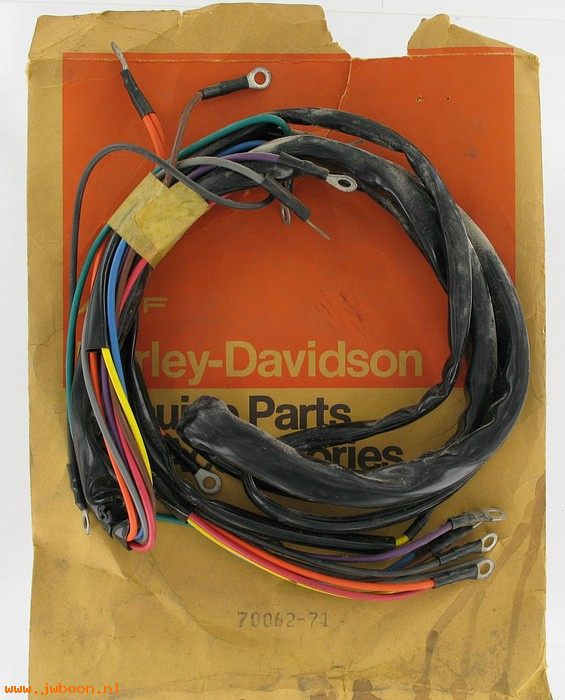   70062-71 (70062-71): Main wiring harness (w/o low seat) - NOS - Sportster XLH late'71
