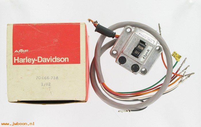   70066-73A (70066-73A): Switch assy - right handlebar, w.directi - NOS - FX, XLCH L73-78.