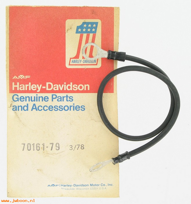   70161-79 (70161-79): Wire, battery ground - NOS - Sportster Ironhead XLCH early'79