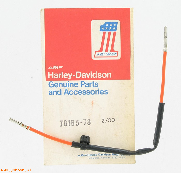   70165-78 (70165-78): Wire, headlamp - with diode (orange) - inside headlamp - NOS - XL