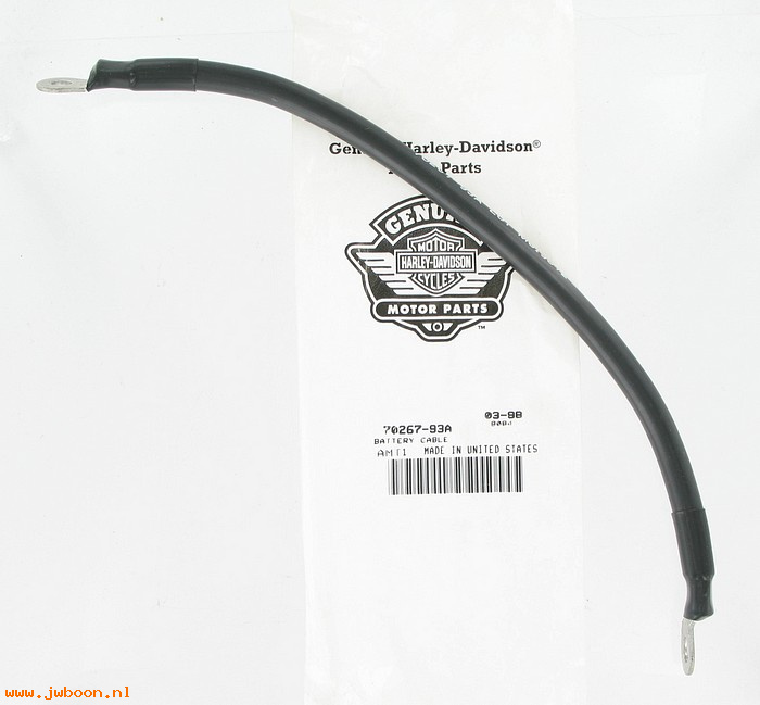   70267-93A (70267-93A): Battery cable - NOS - FLHT, FLHTP 93-96, Police. Buell S2 95-96
