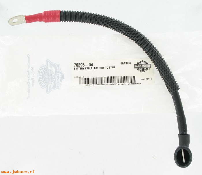  70295-04 (70295-04): Cable - battery to starter - NOS - Sportster XL 04-08
