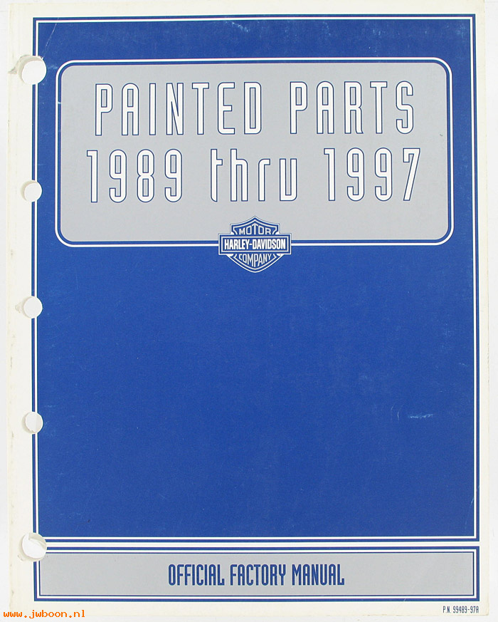   99489-97A (99489-97A): Painted parts catalog '89-'97 - NOS