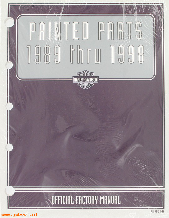   99489-98 (99489-98): Painted parts catalog '89-'98 - NOS