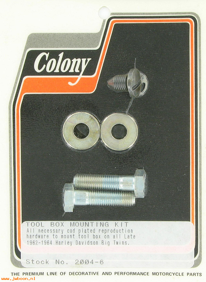 C 2004-6 (64503-58A): Tool box mounting kit - Big Twins FL, FLH late'62-'64, in stock