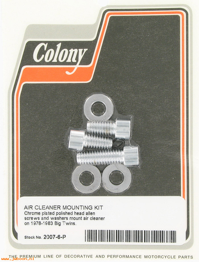 C 2007-6-P (): Air cleaner mounting kit - Allen - polished - FL, FLH '78-'83