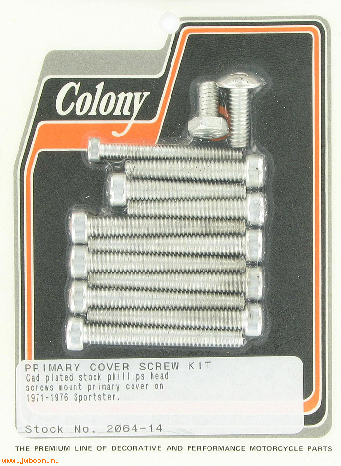 C 2064-14 (): Primary cover screw kit, Phillips head - Iron XL 71-76, in stock