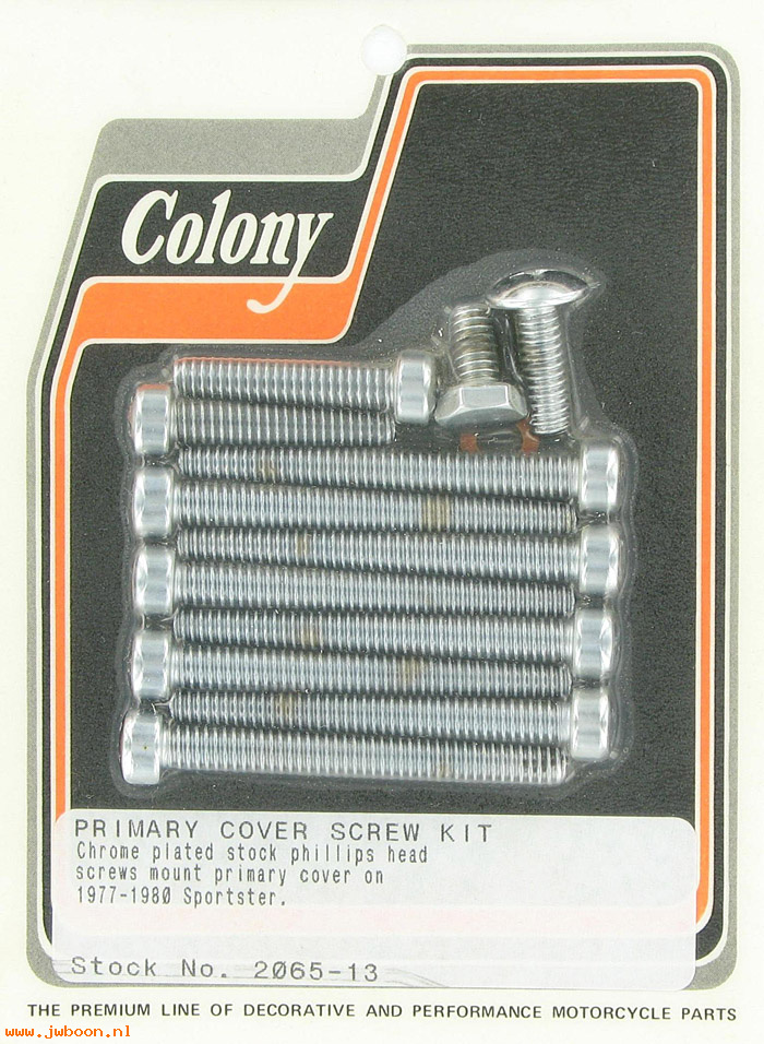 C 2065-13 (): Primary cover screw kit, Phillips head - Iron XL '77-'80,in stock