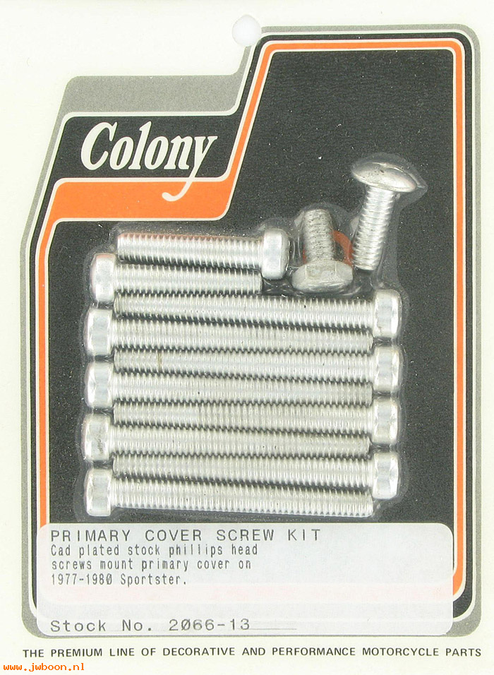 C 2066-13 (): Primary cover screw kit, Phillips head - Iron XL '77-'80,in stock