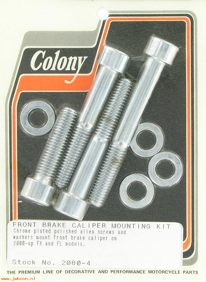 C 2080-4 (): Front brake caliper mounting kit, Allen - FX,FL,XL 00-07,in stock