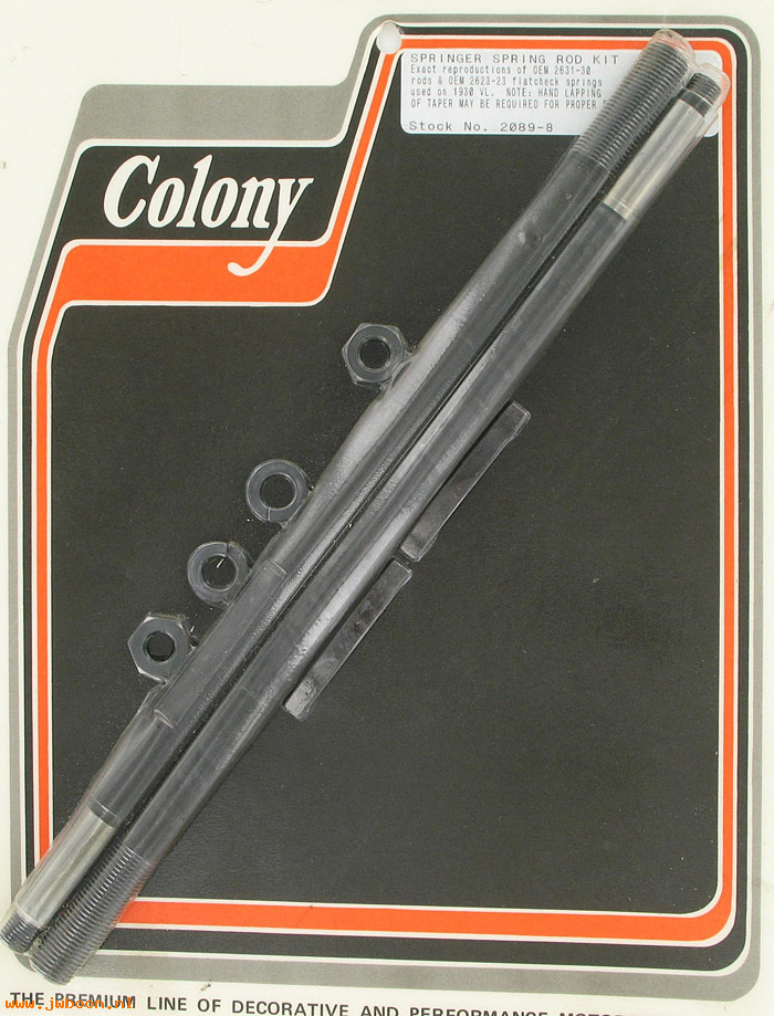 C 2089-8 ( 2631-30 / 2623-23): Springer spring rods (2) - 74" Flathead VL 1930, in stock, Colony