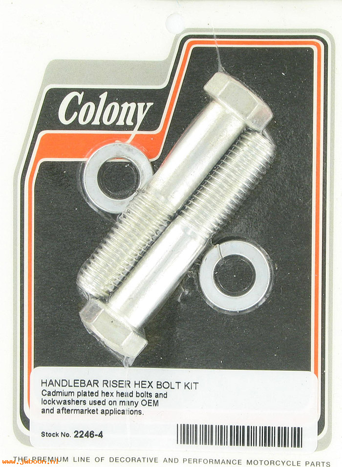 C 2246-4 (): Handlebar riser hex bolt kit - 1/2"-13 x 2 3/4"  in stock