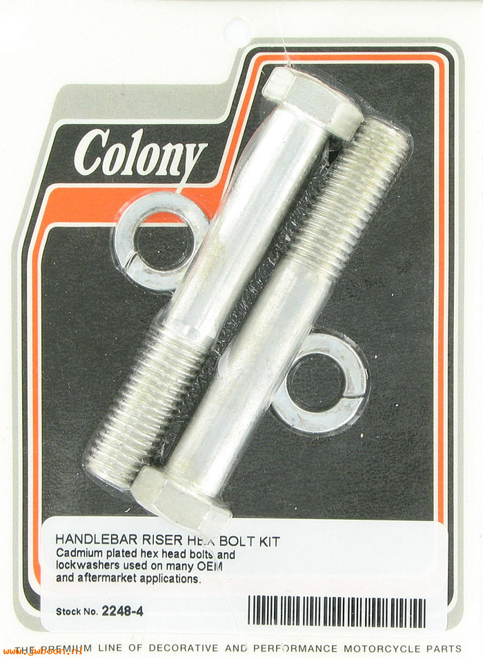 C 2248-4 (): Handlebar riser hex bolt kit - 1/2"-13 x 3 1/2"  in stock