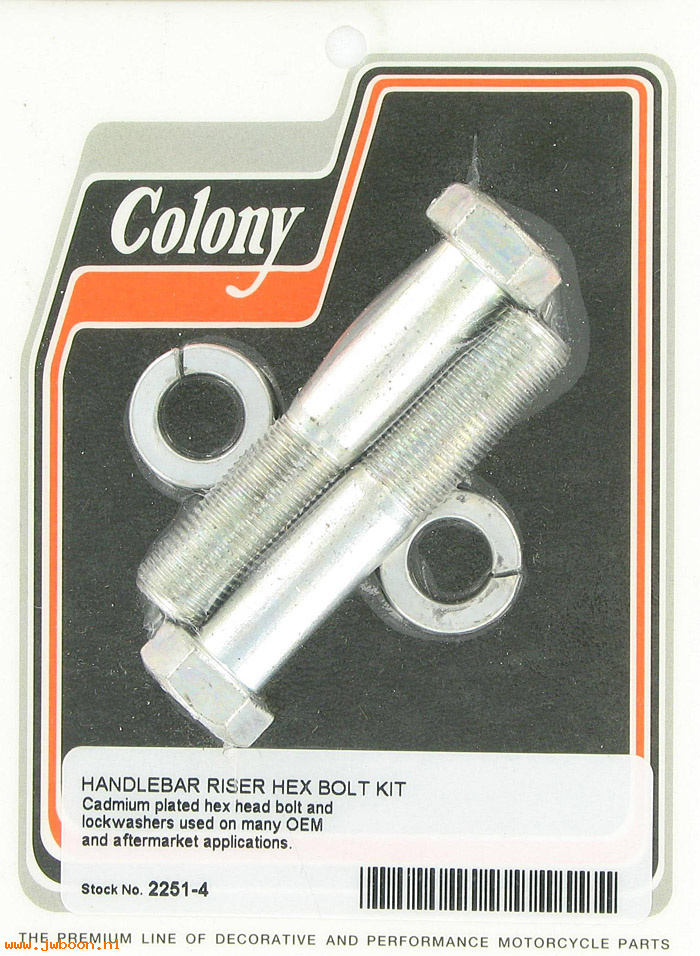 C 2251-4 (): Handlebar riser hex bolt kit - 1/2"-20 x 2 3/4"  in stock