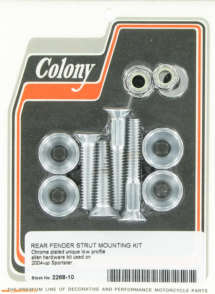 C 2268-10 (): Rear fender strut mounting kit, low profile Allen hardware kit-XL