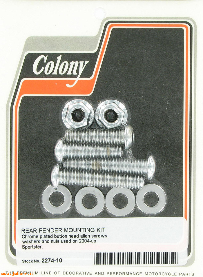 C 2274-10 (): Rear fender mounting kit - button head Allen, in stock - XL '04-