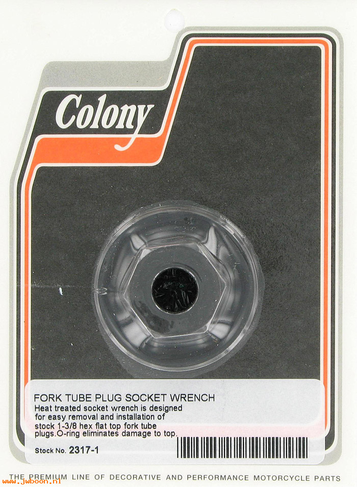 C 2317-1 (): Socket wrench - fork tube plug - removes 1 3/8" hex flat top plug
