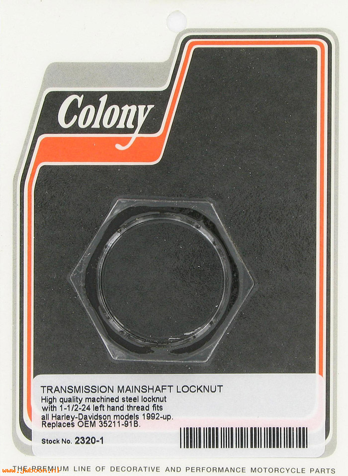 C 2320-1 (35211-91B): Transmission mainshaft locknut,left hand, in stock-BT 92-  XL 92-