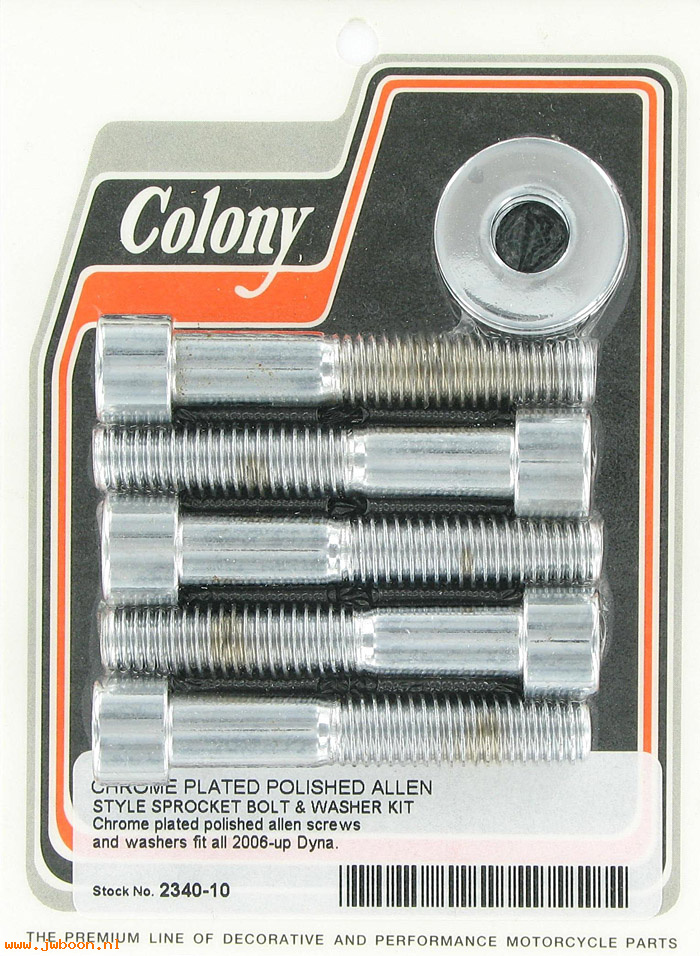 C 2340-10 (): Sprocket bolt kit - Allen, in stock, Colony - FXD '06-