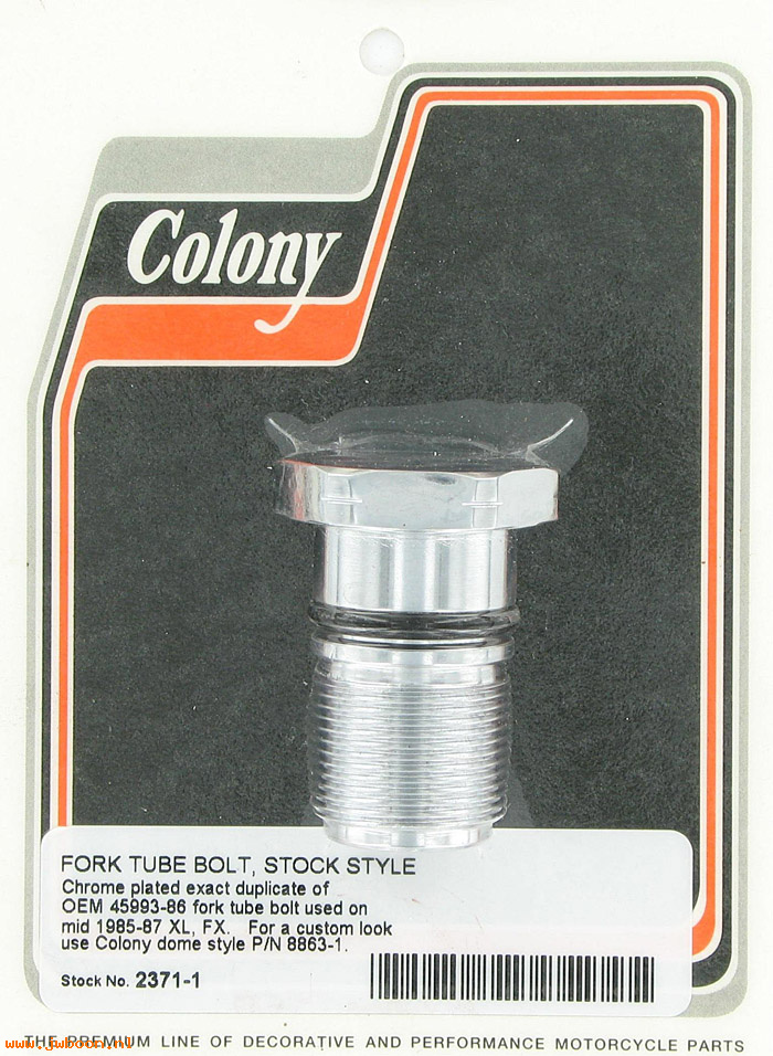C 2371-1 (45993-86): Fork tube bolt - stock style - FX, XL mid'85-'87, in stock