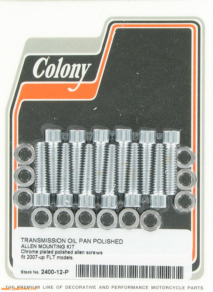 C 2400-12-P (): Transmission oil pan polished Allen, in stock screws - FLT '07-