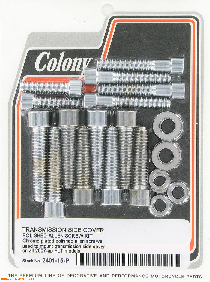 C 2401-15-P (): Transmission side cover screws, polished Allen,in stock - FLT 07-