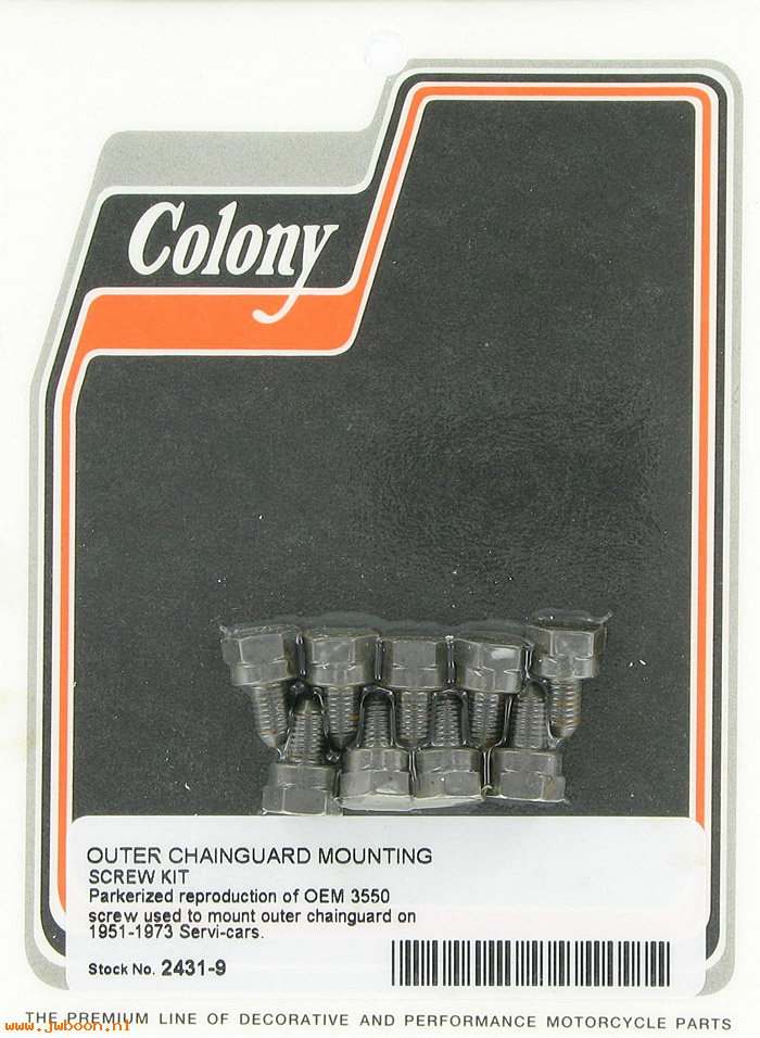C 2431-9 (    3550): Outer chainguard mounting screws - 45 Flathead Servi-car '51-'73