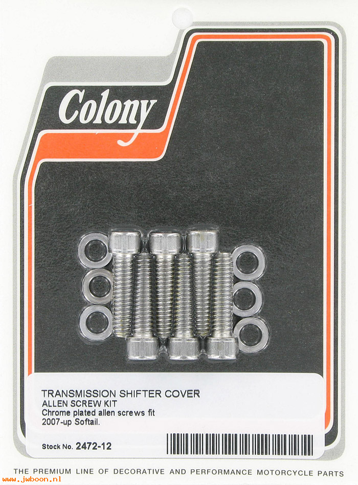 C 2472-12 (): Transmission shifter cover screws, Allen, in stock - Softail '07-
