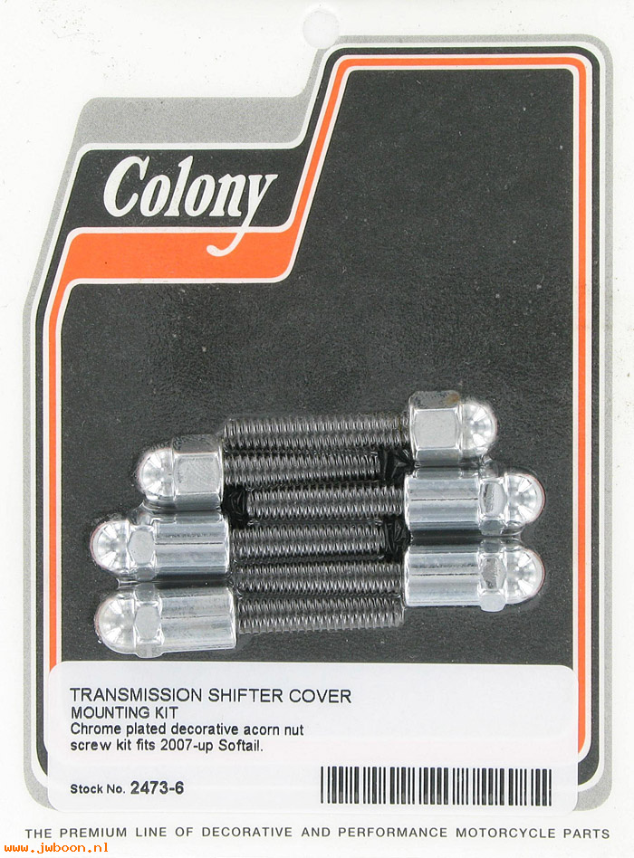 C 2473-6 (): Transmission shifter cover mtg kit,decorative acorn-Softail '07-