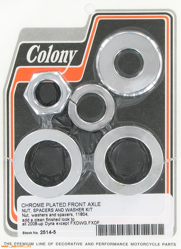 C 2514-5 (   11804): Front axle spacer kit - smooth, in stock - FXD, Dyna Colony