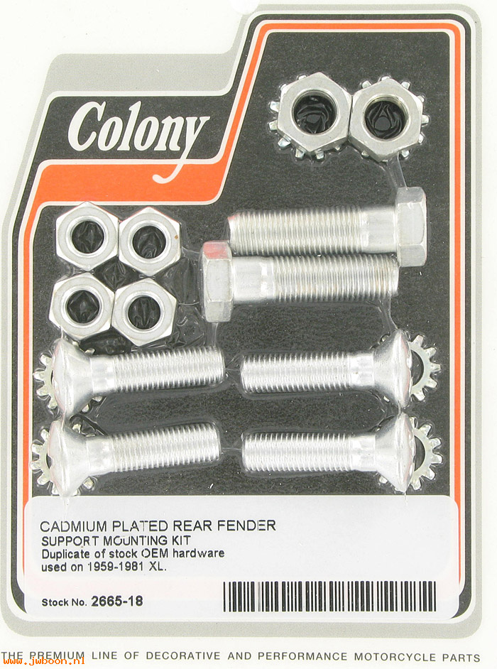C 2665-18 (): Rear fender support kit - Ironhead XL '59-'81, in stock, Colony