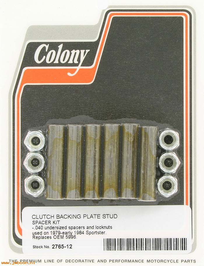 C 2765-12 (    5997): Spacer kit, clutch back plate - Ironhead XL '79-'84, in stock