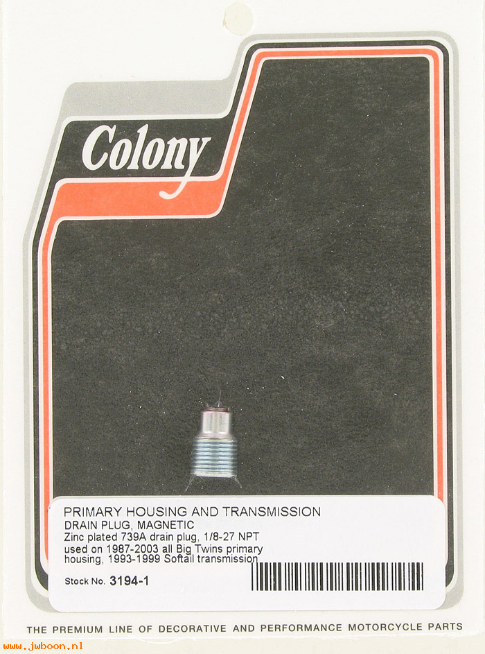 C 3194-1 (     739A): Magnetic plug - primary, transmission, in stock, Colony